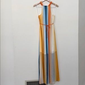H&M orange to blue halter dress
